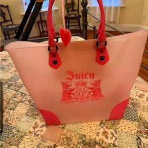 VINTAGE JUICY COUTURE PINK JELLY BEACH BAG